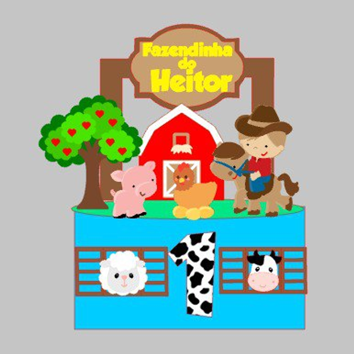 Arquivo Topo de Bolo Fazendinha 1