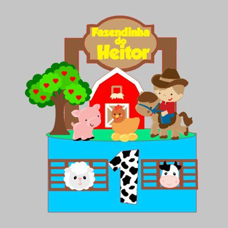 Arquivo Topo de Bolo Fazendinha 1