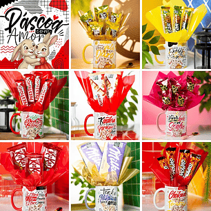 Pack arte de sublimação pascoa com amor 