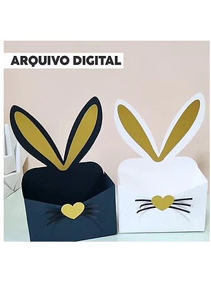 Arquivo de Corte Caixa Envelope Coelho