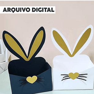 Arquivo de Corte Caixa Envelope Coelho