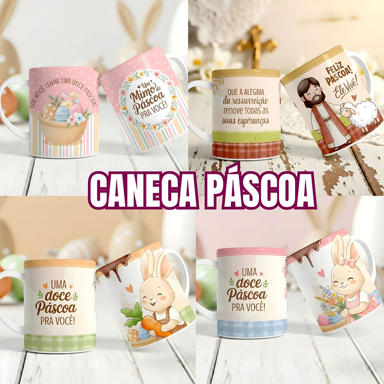 Arquivo Para Canecas Sublimadas e Rosqueáveis Páscoa 1