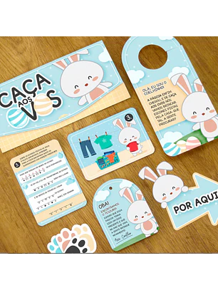 Arquivo Páscoa Kit Caça aos Ovos Coelho