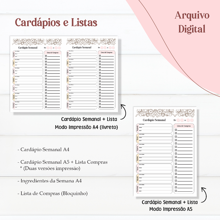 Arquivo Combo Caderno de Receitas 3