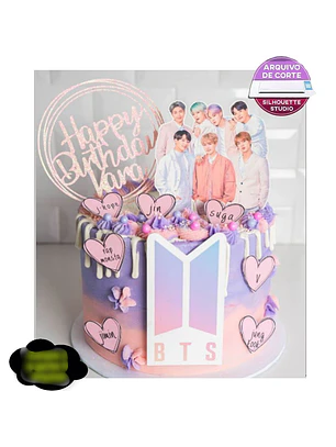 Arquivo de Corte Topo de Bolo BTS