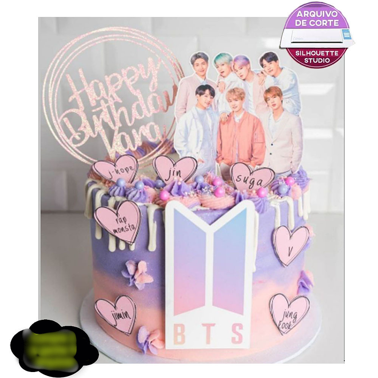 Arquivo de Corte Topo de Bolo BTS 1