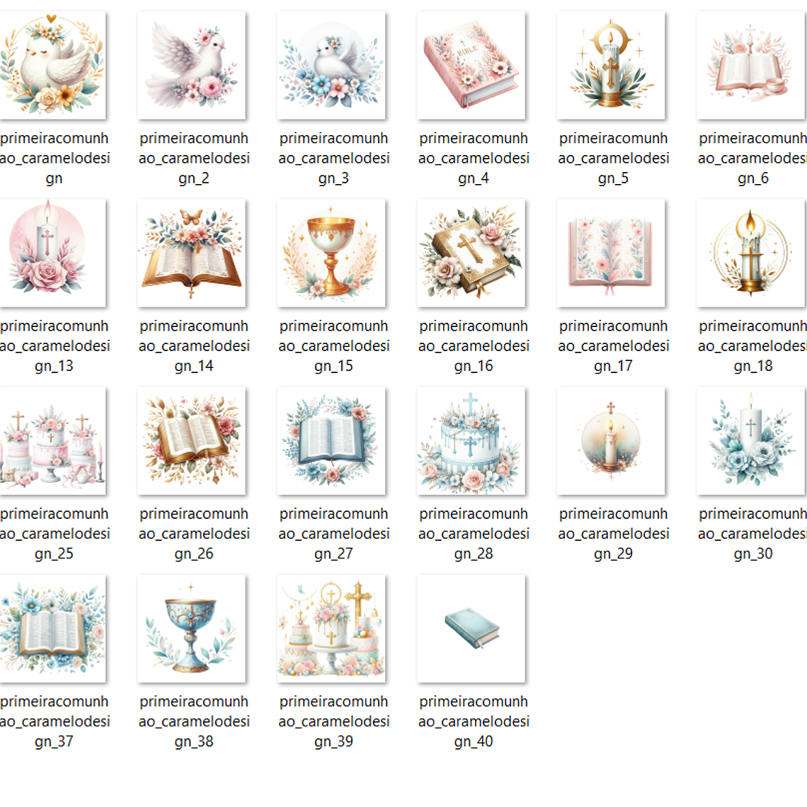 Kit Digital Primeira Comunhão 4