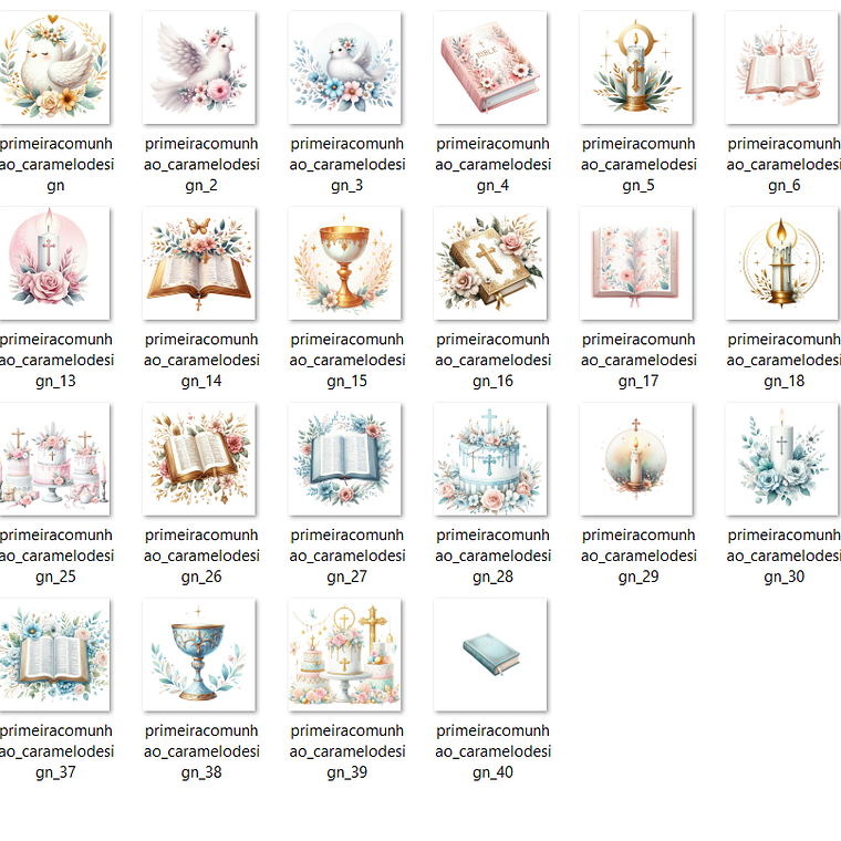 Kit Digital Primeira Comunhão 4
