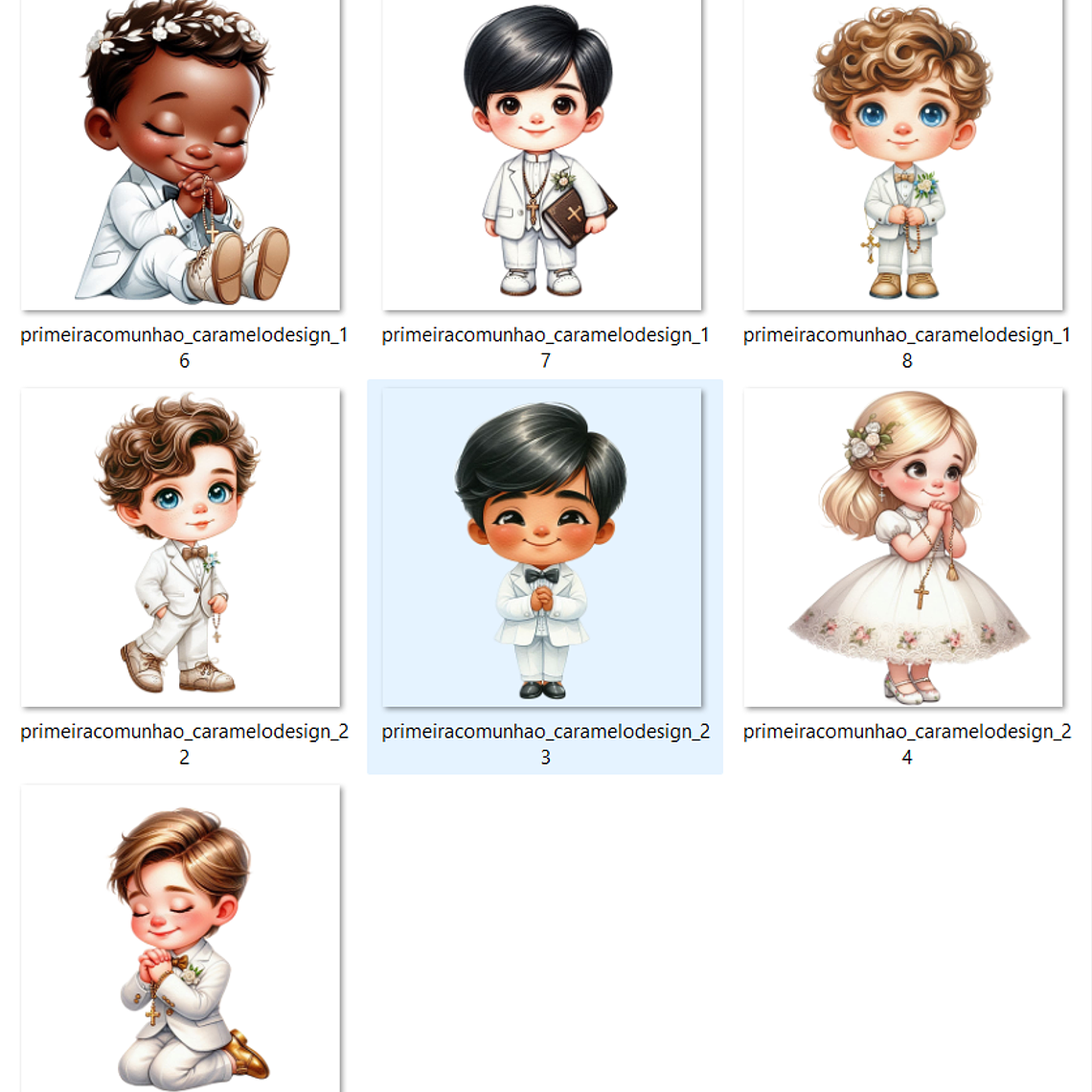 Kit Digital Primeira Comunhão 5
