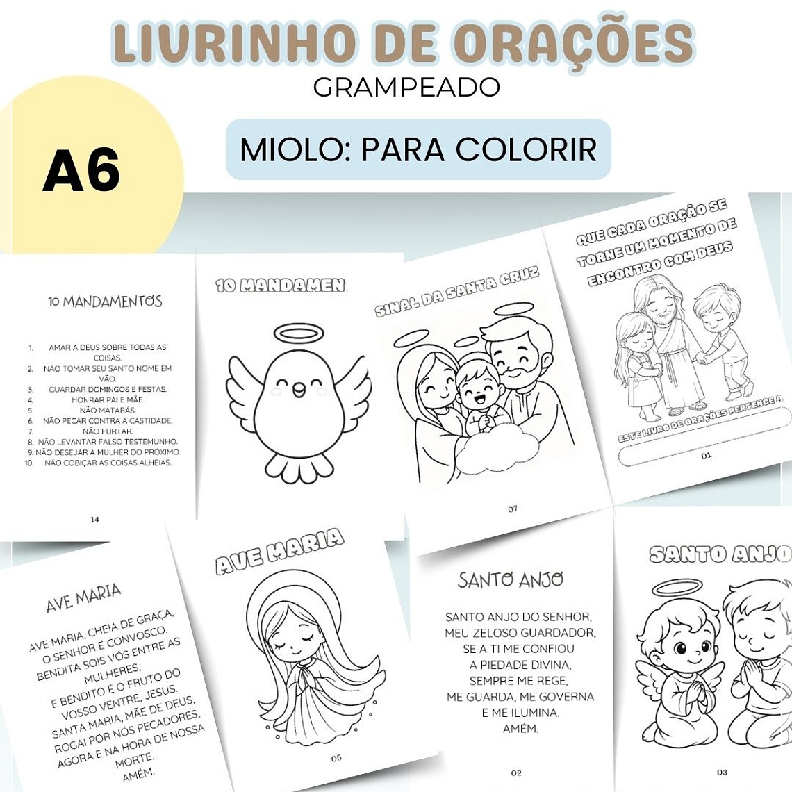 ARQUIVO MIOLO LIVRINHO DE ORAÇÕES - PARA COLORIR 1