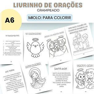ARQUIVO MIOLO LIVRINHO DE ORAÇÕES - PARA COLORIR