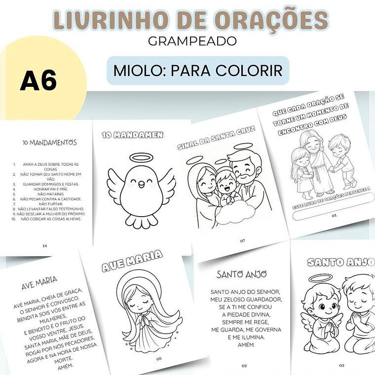 ARQUIVO MIOLO LIVRINHO DE ORAÇÕES - PARA COLORIR 1