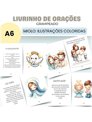 ARQUIVO MIOLO LIVRINHO DE ORAÇÕES - ILUSTRAÇÕES COLORIDAS
