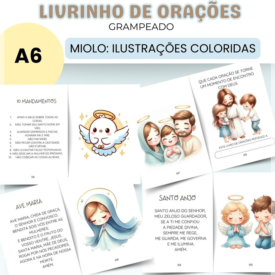 ARQUIVO MIOLO LIVRINHO DE ORAÇÕES - ILUSTRAÇÕES COLORIDAS 1