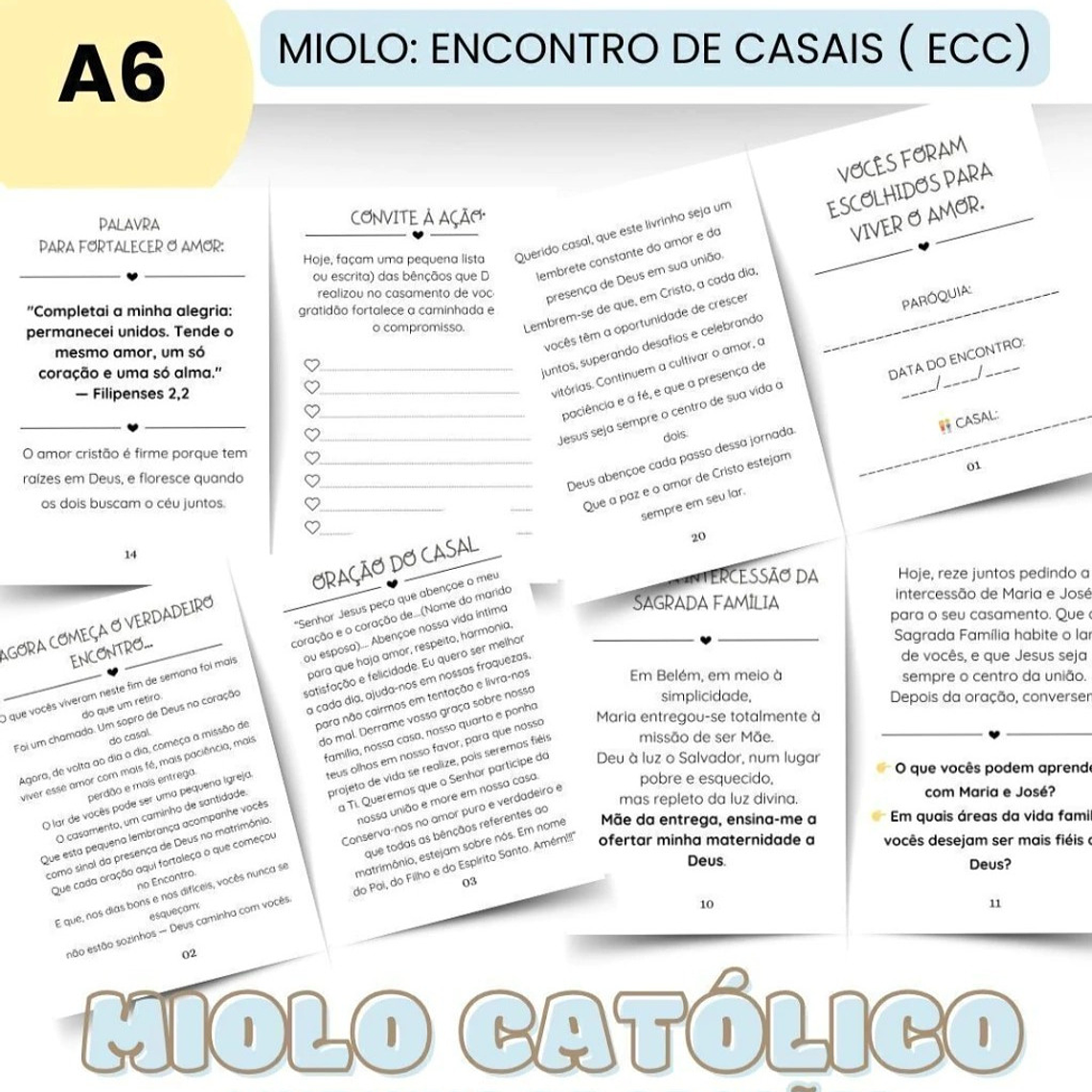 ARQUIVO MIOLO LIVRINHO DE ORAÇÕES ECC 1