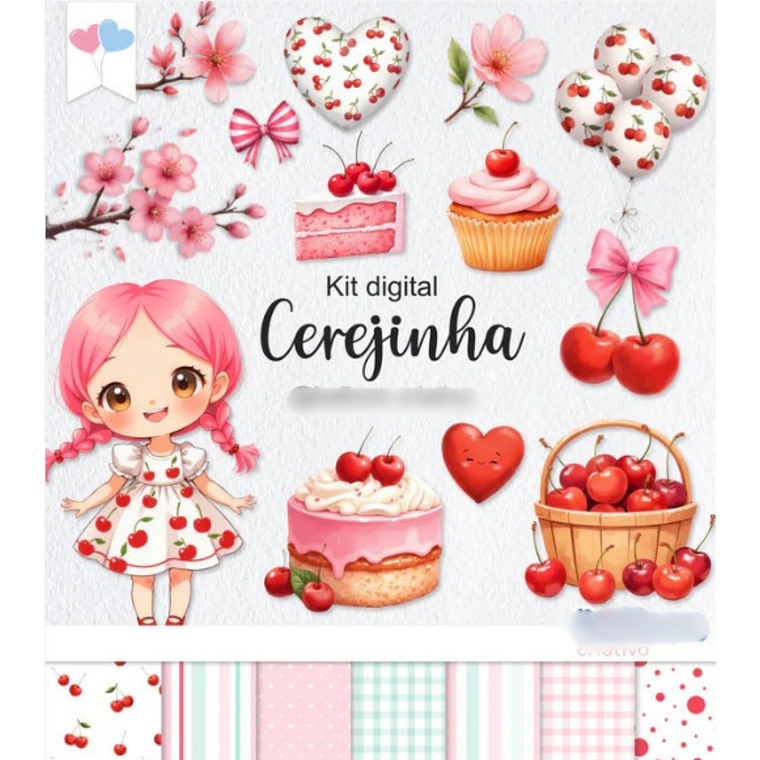Kit Digital Cerejinha 1