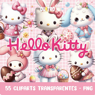 Kit Digital Hello Kitty Páscoa