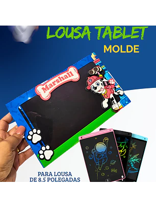 Arquivo de Corte Molde Lousa Tablet Patrulha Canina