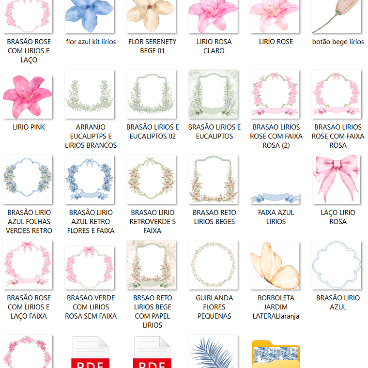 Kit Digital Floral Lírios 2