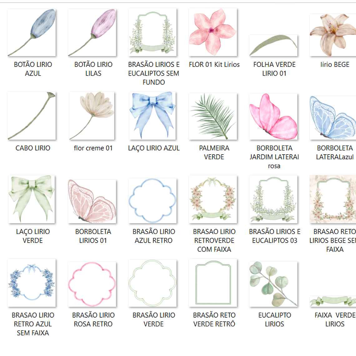 Kit Digital Floral Lírios 5