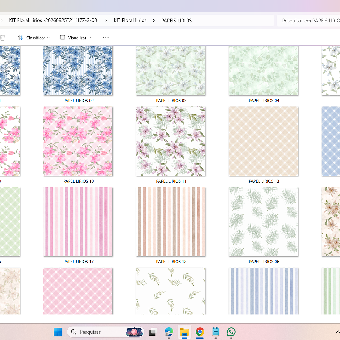Kit Digital Floral Lírios 6