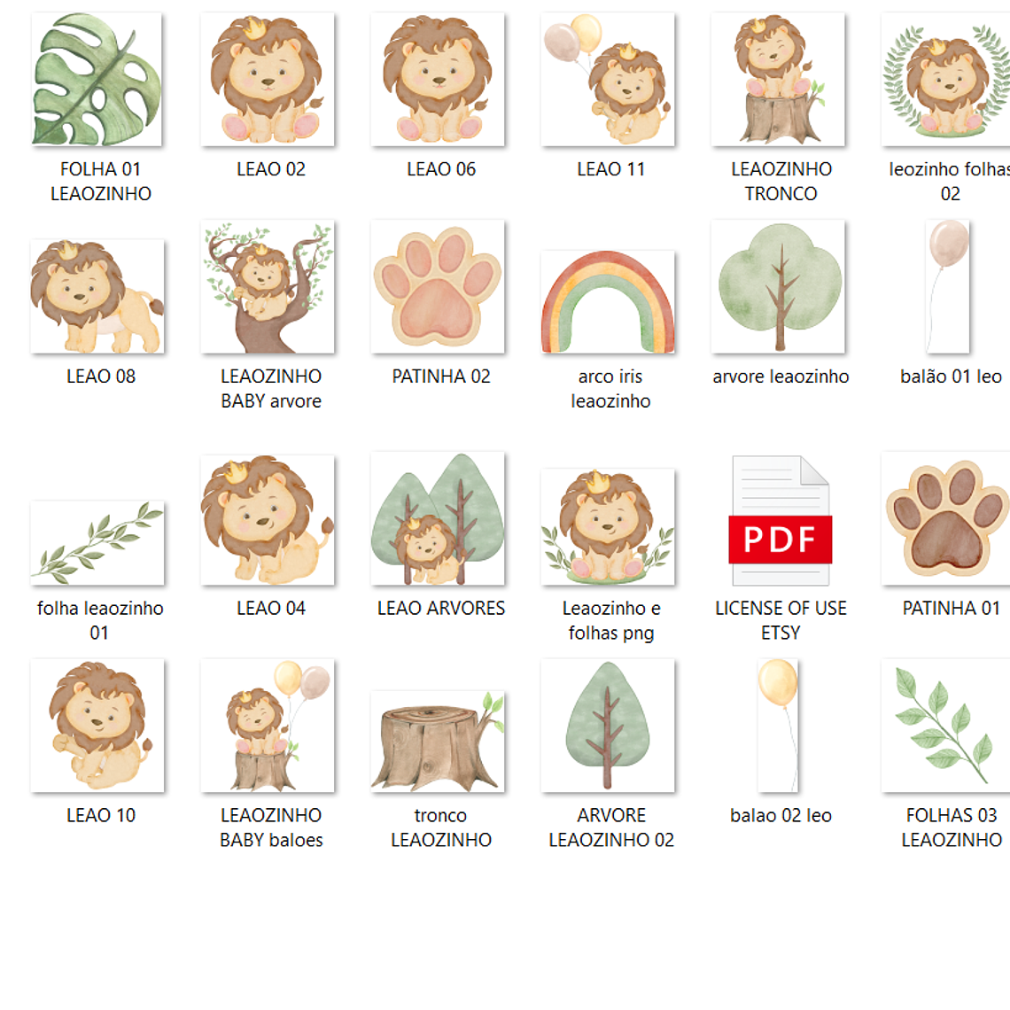 Kit Digital Leãozinho Baby 3