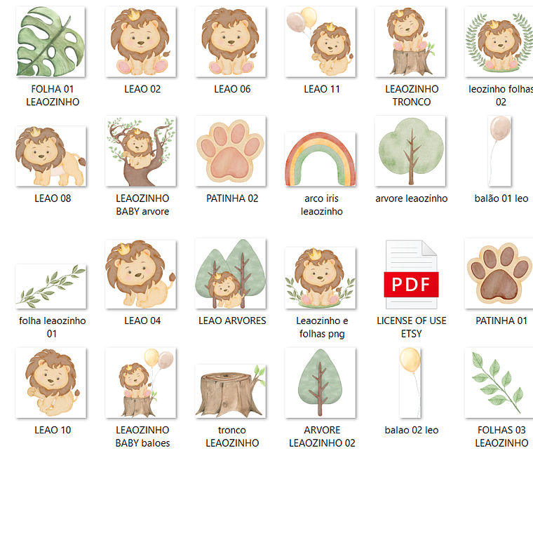 Kit Digital Leãozinho Baby 3