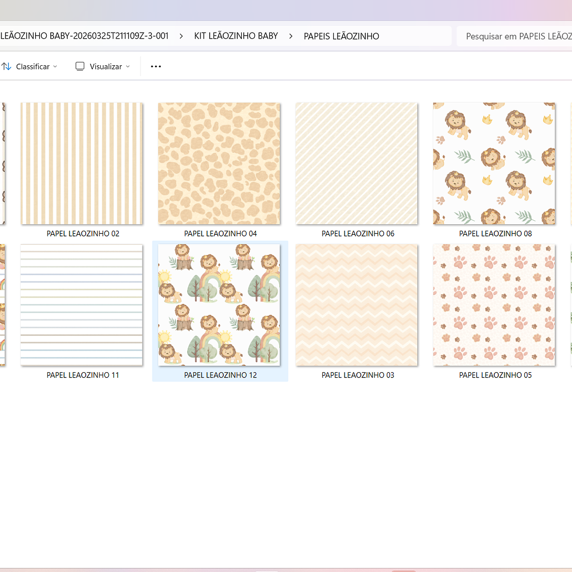 Kit Digital Leãozinho Baby 4