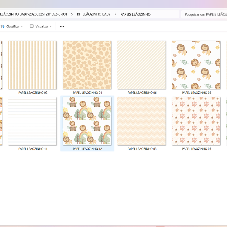 Kit Digital Leãozinho Baby 4