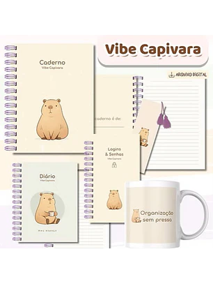 Arquivo Pack Encadernação Vibe Capivara
