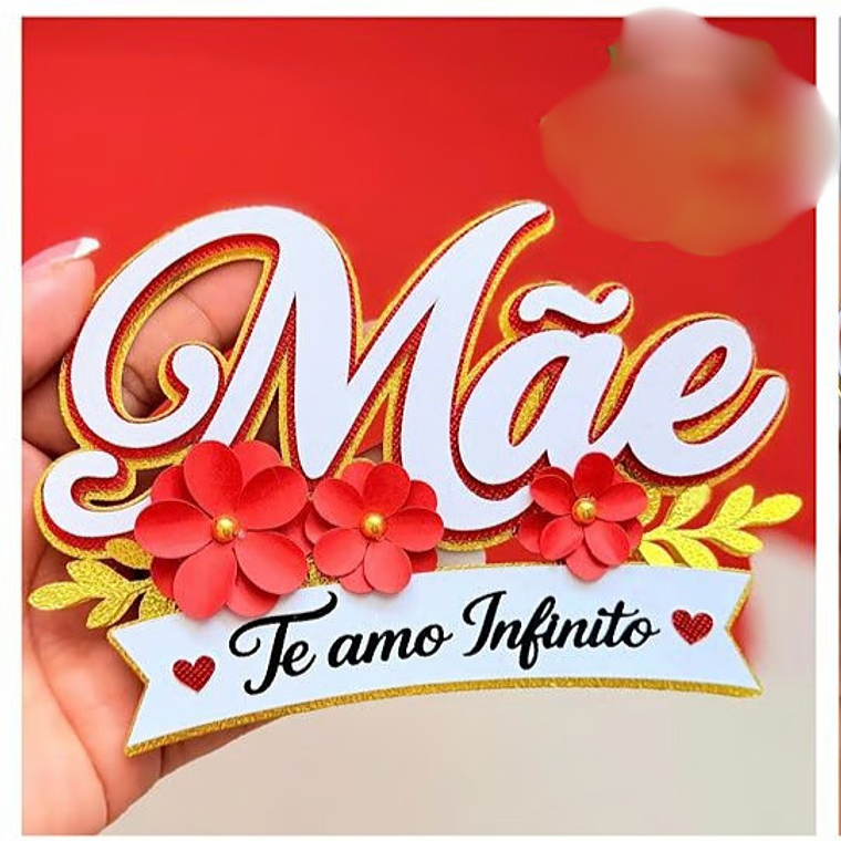Arquivo Topo de Bolo dia das Mães - Te amo infinito 1