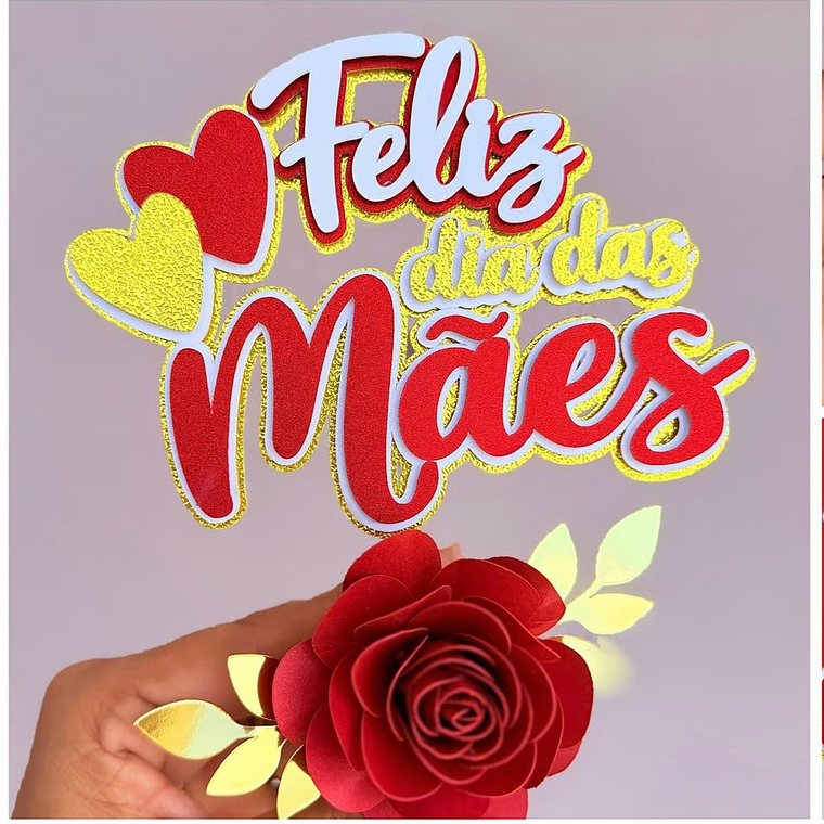 Arquivo Topo de Bolo dia das Mães - Feliz dia  1