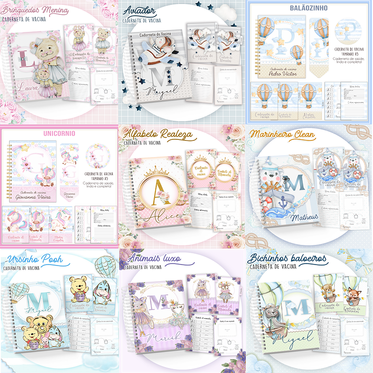 Pack Arquivos Cadernetas de Vacinas - 32 temas  4