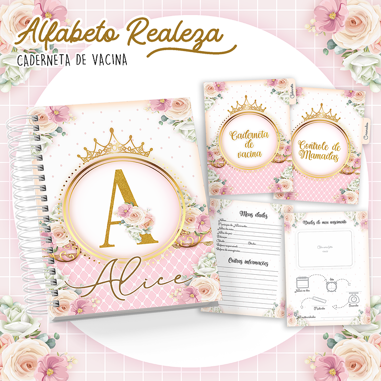 Arquivo Caderneta de Vacina Alfabeto Realeza 1