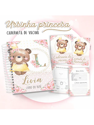 Arquivo Caderneta de Vacina Ursinha Princesa