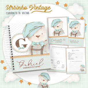 Arquivo Caderneta de Vacina Ursinho Vintage