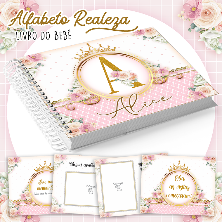 Arquivo Livro do Bebê Alfabeto Realeza Rosa 1