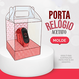 Arquivo de Corte Molde Caixa Porta Relógio