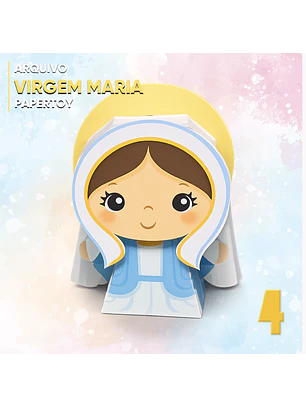 Arquivo de Corte Paper Toy Virgem Maria