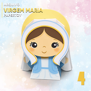 Arquivo de Corte Paper Toy Virgem Maria
