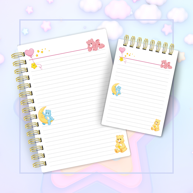 Arquivo Caderno A5 e Bloquinho A6 Ursinhos Carinhosos  3