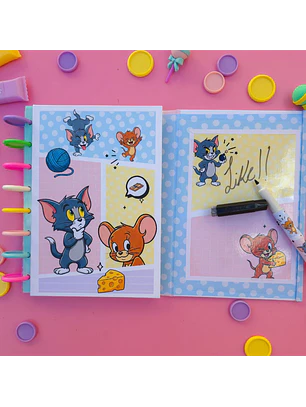 Arquivo Caderno Quadro Embutido Tom e Jerry