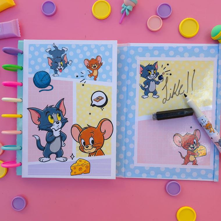 Arquivo Caderno Quadro Embutido Tom e Jerry 1