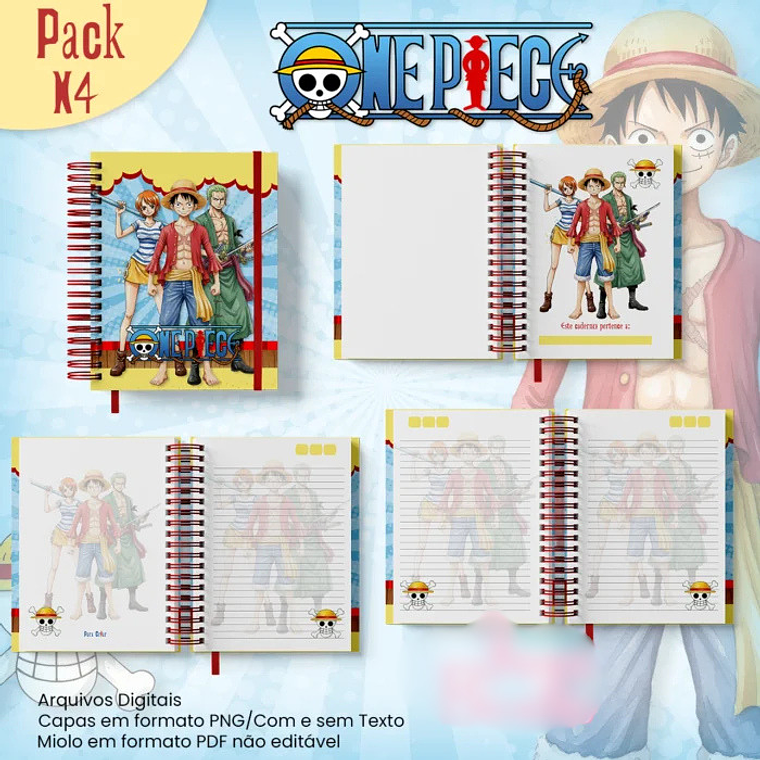 Arquivo Caderno Pautado A5+Bloquinho A6 One Piece N4 2