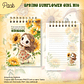 Arquivo Caderno Pautado A5+Bloquinho A6 Spring Sunflower Girl N10 - Thumbnail 3
