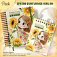 Arquivo Caderno Pautado A5+Bloquinho A6 Spring Sunflower Girl N8 - Thumbnail 1