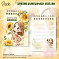 Arquivo Caderno Pautado A5+Bloquinho A6 Spring Sunflower Girl N8 - Thumbnail 2