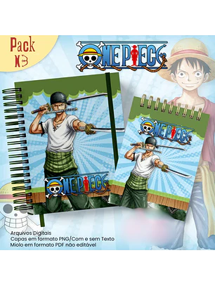 Arquivo Caderno Pautado A5+Bloquinho A6 One Piece N3