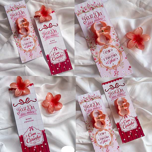 Card Para Presilha com Flor