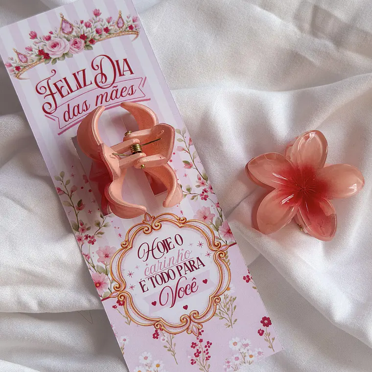 Card Para Presilha com Flor 2